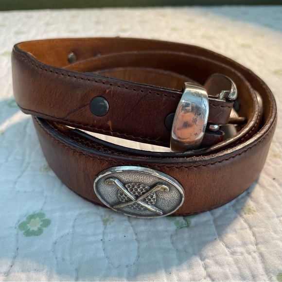 Vintage Leather Sentry Handmade Classic Golf Clubs Belt Medium - Picture 2 of 7